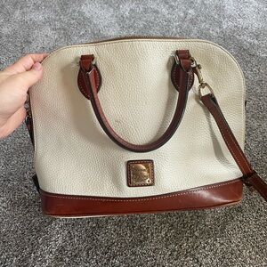 Dooney & Bourke White and Chestnut Satchel